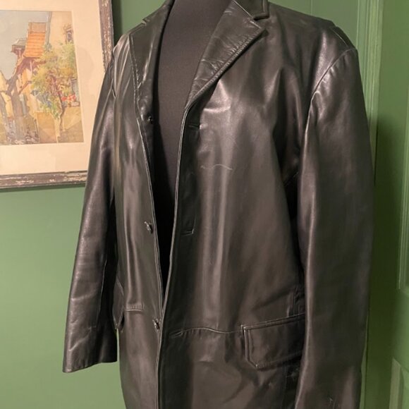 Banana Republic Vintage Leather Coat - Picture 1 of 6